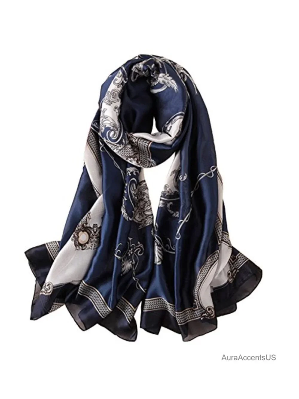 Mulberry Silk Scarf Lightweight Shawl Wrap 70x35 Long Fashion Scarf
